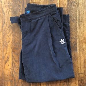 Adidas Corduroy Navy Cropped Pant